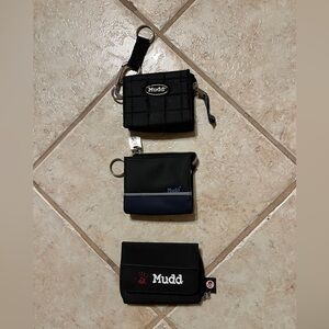 vintage y2k new (3) black nylon type fabric Mudd bi-fold wallets